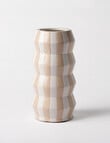 M&Co Lola Stripe Vase, Beige product photo View 02 S