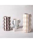 M&Co Lola Stripe Vase, Choc product photo View 04 S