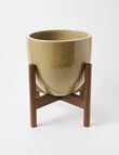 M&Co Verro Planter, Olive, Medium product photo View 02 S