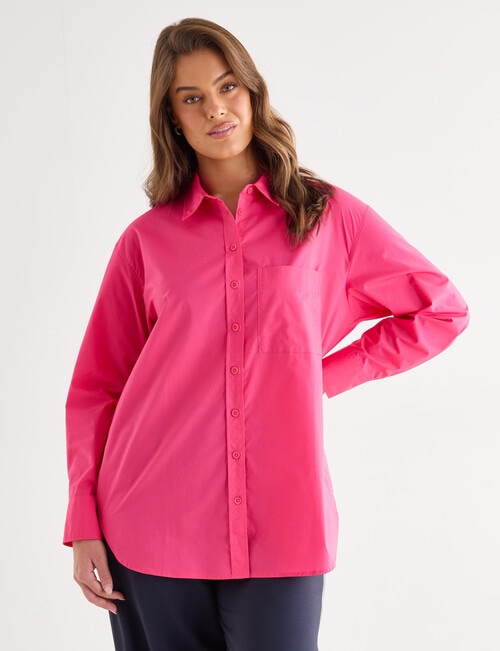 Whistle The Perfect Shirt, Hot Pink product photo View 12 L