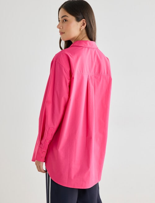 Whistle The Perfect Shirt, Hot Pink product photo View 02 L