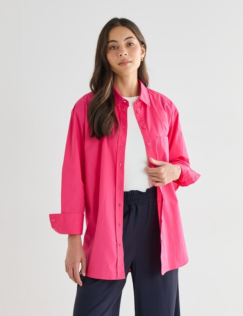 Whistle The Perfect Shirt, Hot Pink product photo View 05 L