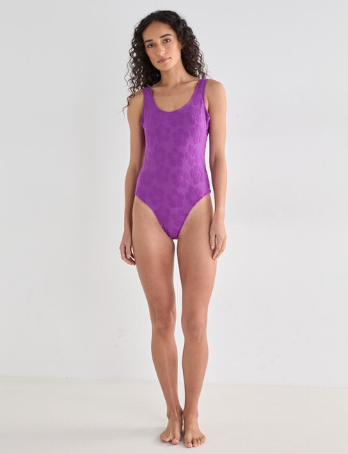 Zest Swimwear Hibiscus Suit, Hyper Violet product photo View 03 L
