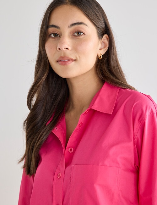 Whistle The Perfect Shirt, Hot Pink product photo View 04 L