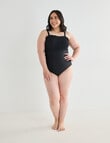 Zest Resort Curve Smocked Bodice Suit, Black product photo View 03 S