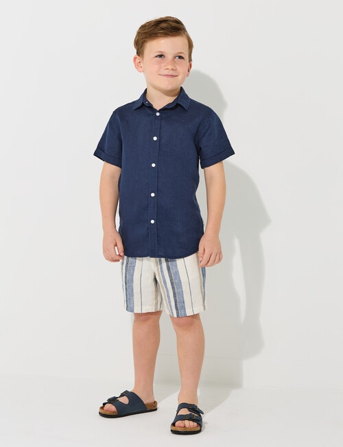 Mac & Ellie Stripe Linen Short, Blue product photo