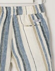 Mac & Ellie Stripe Linen Short, Blue product photo View 02 S