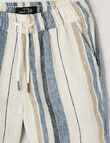 Mac & Ellie Stripe Linen Short, Blue product photo View 03 S