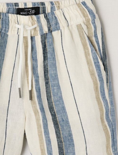 Mac & Ellie Stripe Linen Short, Blue product photo View 03 L
