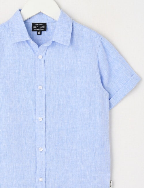 Mac & Ellie Linen Short Sleeve, Blue product photo View 02 L