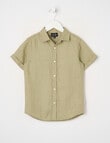 Mac & Ellie Linen Short Sleeve, Pistachio & Leaf product photo
