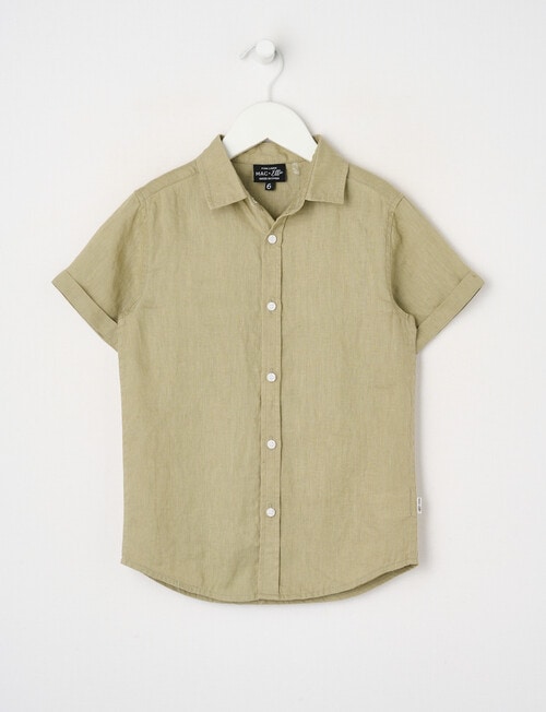 Mac & Ellie Linen Short Sleeve, Pistachio & Leaf product photo