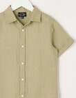 Mac & Ellie Linen Short Sleeve, Pistachio & Leaf product photo View 02 S