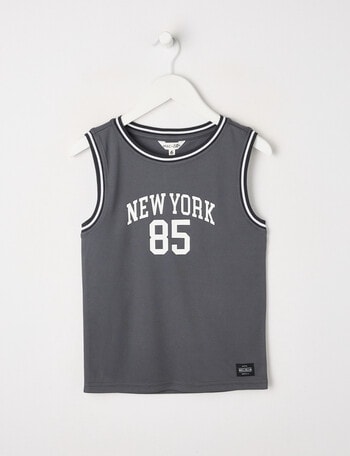 Mac & Ellie Mesh Basketball Tank Top, Grey product photo