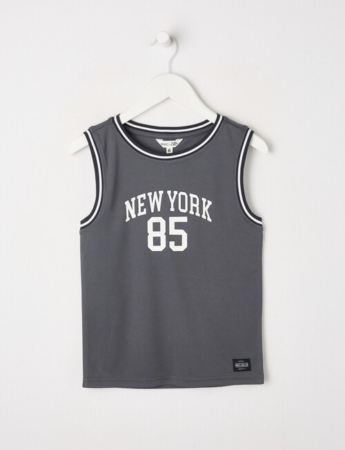 Mac & Ellie Mesh Basketball Tank Top, Grey product photo