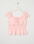 Switch Lily Shirred Top, Baby Pink product photo