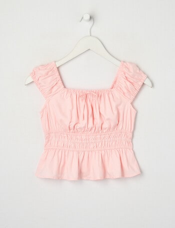 Switch Lily Shirred Top, Baby Pink product photo