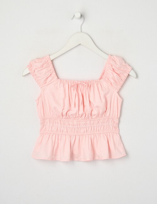 Switch Lily Shirred Top, Baby Pink product photo