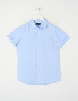 No Issue Linen Short Sleeve Shirt, Blue product photo