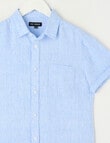 No Issue Linen Short Sleeve Shirt, Blue product photo View 02 S