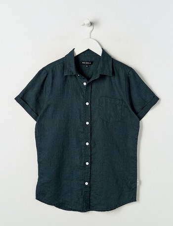 No Issue Linen Short Sleeve Shirt, Bottle product photo