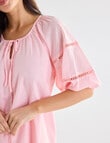 Whistle Cotton Detail Boho Top, Blush product photo View 04 S