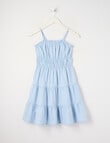 Switch Mia Tiered Linen Blend Dress, Light Cornflower product photo