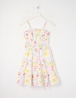 Switch Sun Print Mia Tiered Linen Blend Dress, Vanilla product photo
