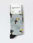 Mazzoni Palm Toucan Bamboo-Blend Dress Sock, Light Sage product photo View 02 S