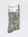 Mazzoni Leaf Bamboo-Blend Dress Sock, Sage & Beige product photo View 02 S
