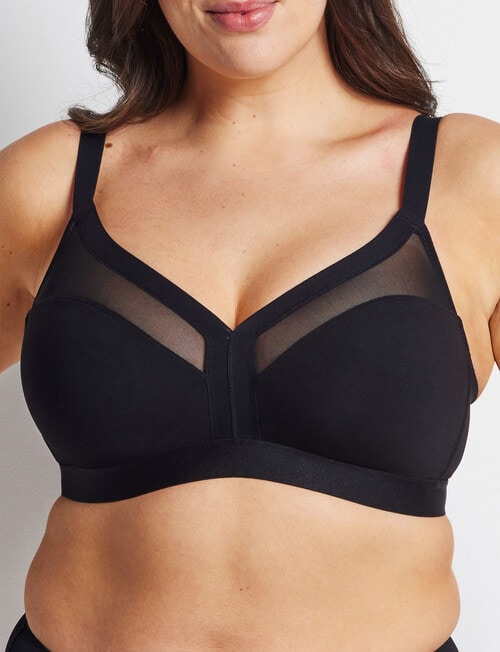 Perfects Unreal Wirefree Bra, Black, D-G product photo