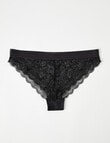 Lyric Harper Lace Bikini Brief, Black product photo View 02 S