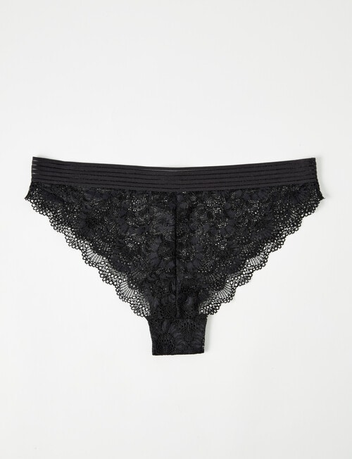 Lyric Harper Lace Bikini Brief, Black product photo View 02 L