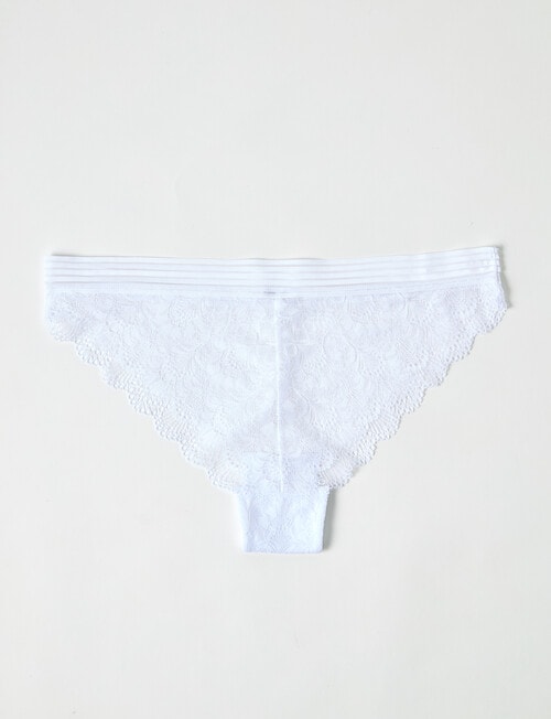 Lyric Harper Lace Bikini Brief, White product photo View 02 L