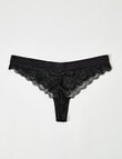 Lyric Harper Lace G-String Brief, Black product photo View 02 S