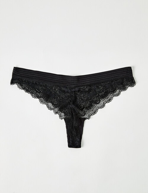 Lyric Harper Lace G-String Brief, Black product photo View 02 L