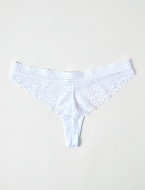 Lyric Harper Lace G-String Brief, White product photo View 02 L