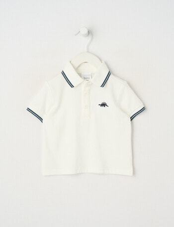Teeny Weeny Short Sleeve Polo Tee, White product photo