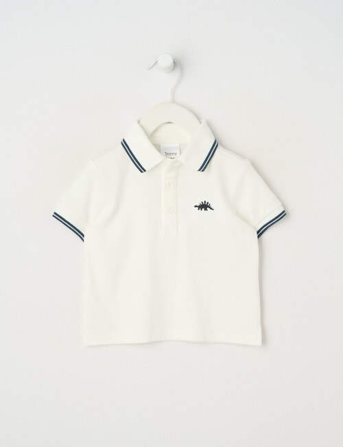 Teeny Weeny Short Sleeve Polo Tee, White product photo