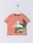 Teeny Weeny Play Time Pelican Short Sleeve Tee, Brick product photo View 02 S