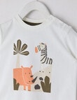 Teeny Weeny Play Time Safari Short Sleeve Tee, White product photo View 02 S