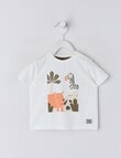 Teeny Weeny Play Time Safari Short Sleeve Tee, White product photo