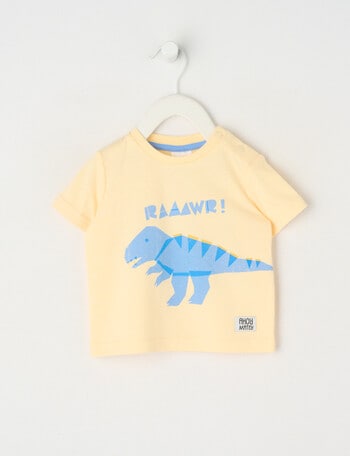 Teeny Weeny Play Time Dino Short-Sleeve Tee, Sunshine product photo
