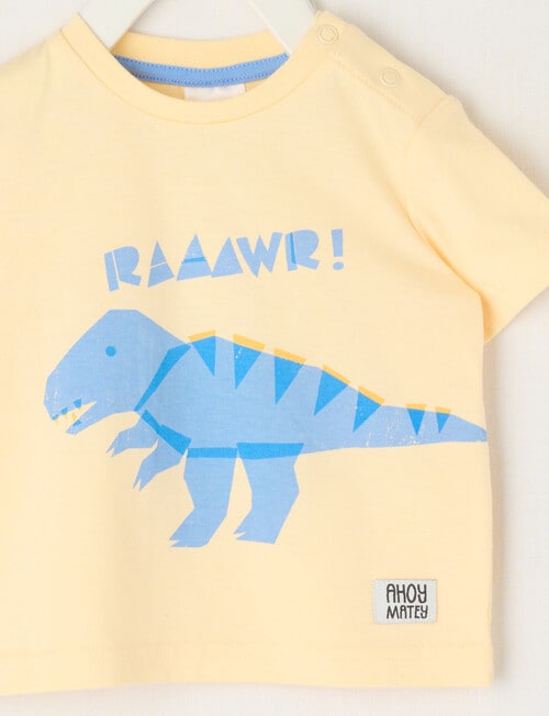 Teeny Weeny Play Time Dino Short-Sleeve Tee, Sunshine product photo View 02 L