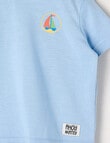 Teeny Weeny Yacht Play Time Short Sleeve Tee, Sea Blue product photo View 03 S
