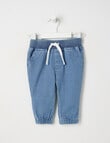 Teeny Weeny Knit Jogger, Denim Blue product photo