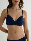 Honey Vegas Pointelle Wirefree Bra, Navy, AA-C product photo
