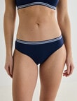 Honey Vegas Seamfree Bikini With Stripe Band, Navy product photo