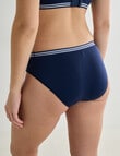 Honey Vegas Seamfree Bikini With Stripe Band, Navy product photo View 02 S