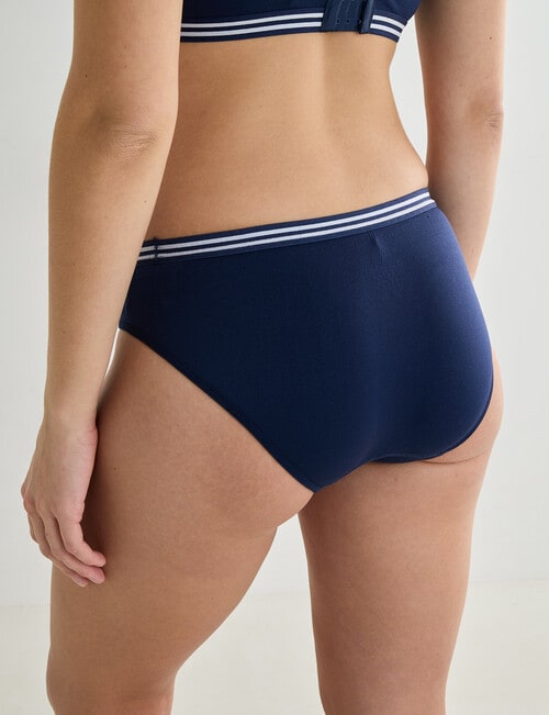 Honey Vegas Seamfree Bikini With Stripe Band, Navy product photo View 02 L